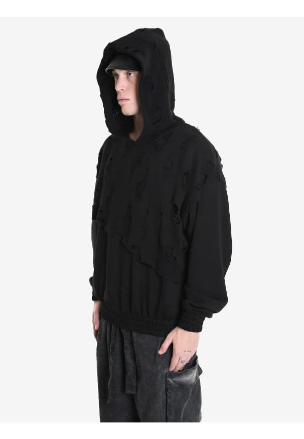 La Haine Inside Us Bluza Unisex | 3M M1162 | Mężczyzna | Czarny. Typ kołnierza: kaptur. Kolor: czarny. Materiał: bawełna. Wzór: aplikacja. Styl: elegancki