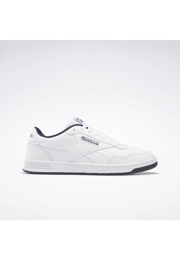 Buty na co dzień Reebok Court Trampki. Okazja: na co dzień. Kolor: biały, wielokolorowy, niebieski. Materiał: materiał, syntetyk