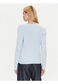 TOMMY HILFIGER - Tommy Hilfiger Sweter WW0WW44993 Błękitny Regular Fit. Kolor: niebieski. Materiał: bawełna #3