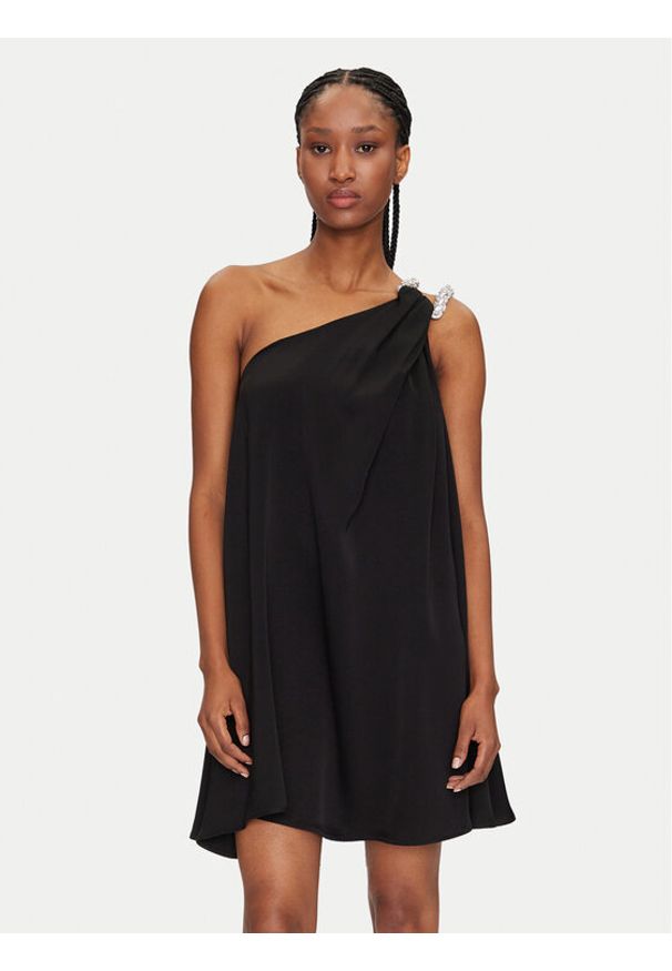 Eleh Sukienka koktajlowa ESS250050 Czarny Regular Fit. Kolor: czarny. Materiał: syntetyk. Styl: wizytowy