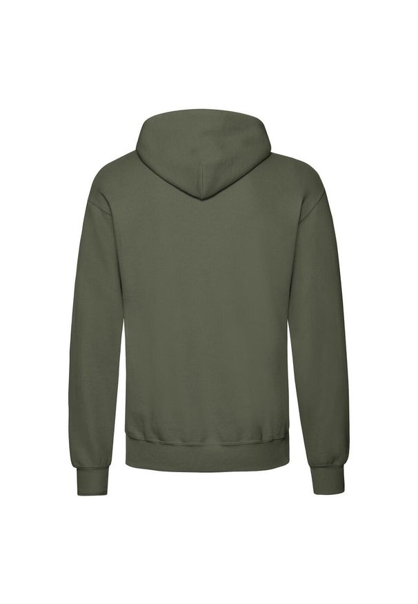 FRUIT OF THE LOOM - Męska Klasyczna Bluza Z Kapturem. Typ kołnierza: kaptur. Kolor: zielony