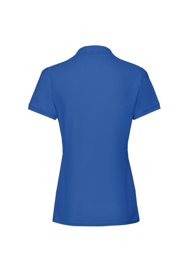 FRUIT OF THE LOOM - Damska Koszulka Polo Premium. Typ kołnierza: polo. Kolor: niebieski