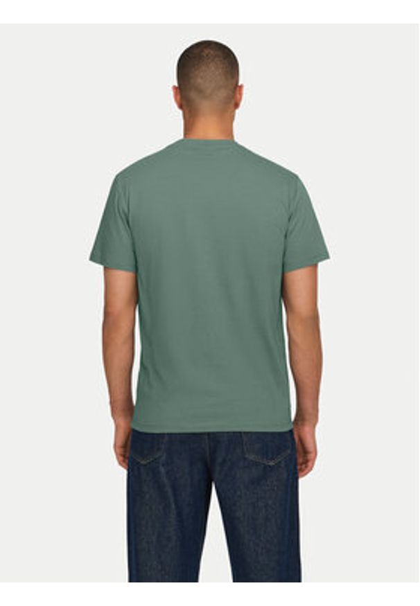Only & Sons T-Shirt 22025208 Zielony Regular Fit. Kolor: zielony. Materiał: bawełna