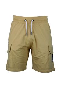 PEAK MOUNTAIN - Krótki Peak Mountain French Terry. Kolor: beżowy. Długość: krótkie. Sport: turystyka piesza #1