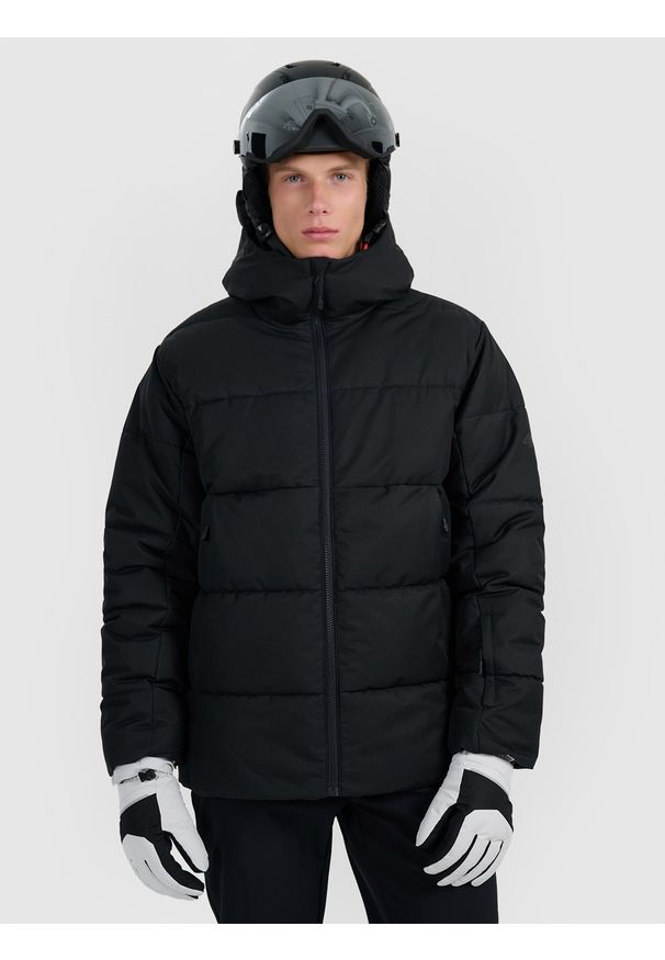 4f - 4F Kurtka narciarska membrana 5000 męska - czarna 3XL. Kolor: czarny. Materiał: poliester, materiał. Wzór: gładki. Sezon: zima