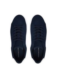 TOMMY HILFIGER - Tommy Hilfiger Sneakersy Th Court Core Suede FM0FM05716 Granatowy. Kolor: niebieski. Materiał: zamsz, skóra #5