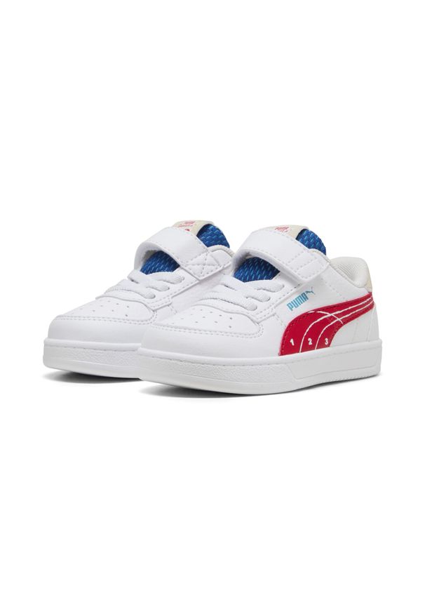 Puma - Sneakersy dla małych dzieci Caven 2.0 Run Fun PUMA. Kolor: biały, czerwony, niebieski, wielokolorowy. Sezon: lato. Sport: bieganie