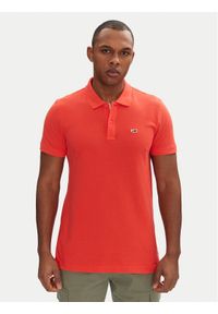 Tommy Jeans Polo DM0DM20676 Czerwony Slim Fit. Typ kołnierza: polo. Kolor: czerwony. Materiał: bawełna