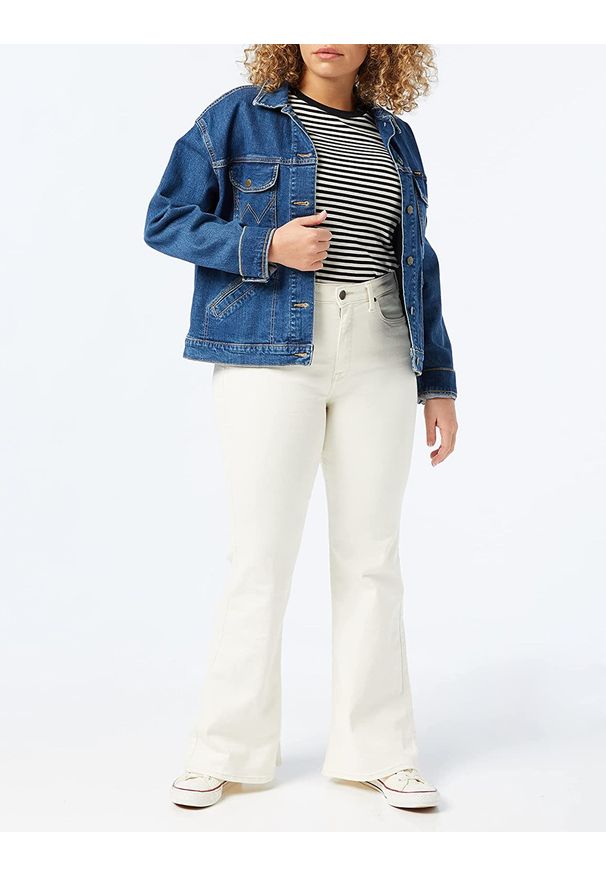 Lee - LEE BREESE DAMSKIE SPODNIE JEANSOWE ECRU L32YMYYJ 112107740