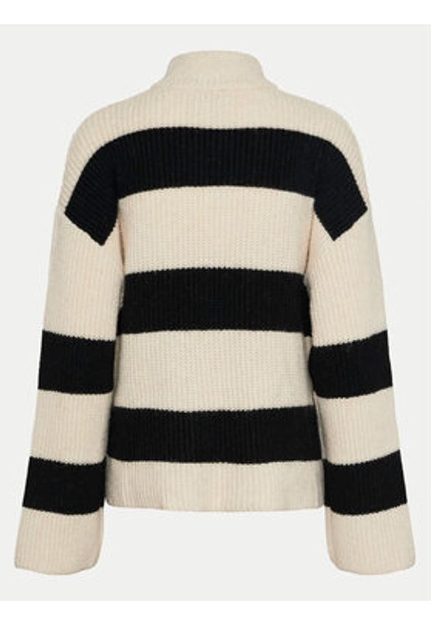 Pieces Sweter Nalini 17151182 Beżowy Regular Fit. Kolor: beżowy. Materiał: syntetyk