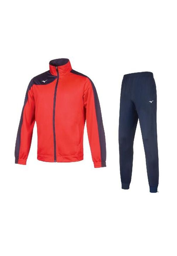 Dres Mizuno Team kobe knitted. Kolor: czerwony, niebieski, wielokolorowy. Materiał: dresówka. Sport: fitness