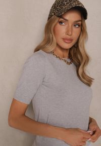 Renee - Szara Casualowa Bluzka z Wiskozą i Bawełną Merillora. Okazja: na co dzień. Kolor: szary. Materiał: bawełna, wiskoza. Długość rękawa: krótki rękaw. Długość: krótkie. Styl: casual #4