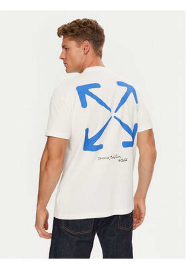 OFF-WHITE - Off-White T-Shirt OMAA027T22JER0070145 Biały Regular Fit. Kolor: biały. Materiał: bawełna