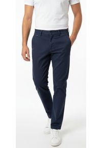 Męskie, Bawełniane Chinosy - Brave Soul - Granatowe. Okazja: na spotkanie biznesowe, do pracy. Kolor: niebieski. Materiał: elastan, bawełna. Styl: biznesowy, klasyczny #3