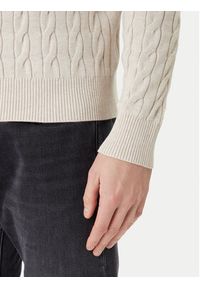TOMMY HILFIGER - Tommy Hilfiger Sweter MW0MW33132 Beżowy Regular Fit. Kolor: beżowy. Materiał: bawełna #4