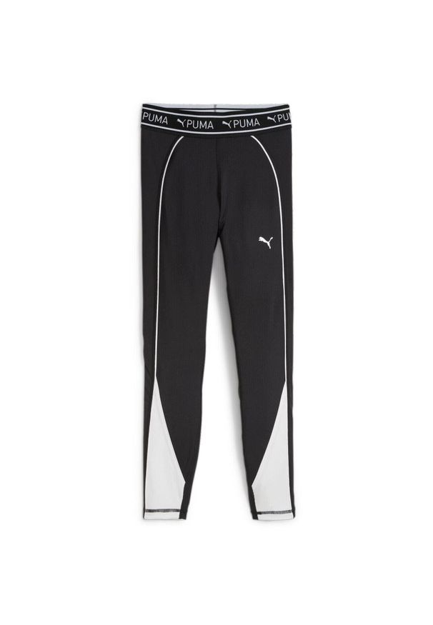 Legginsy Puma Fit Train Strong 78 Tight, Kobiety. Kolor: czarny. Wzór: kolorowy. Sport: fitness