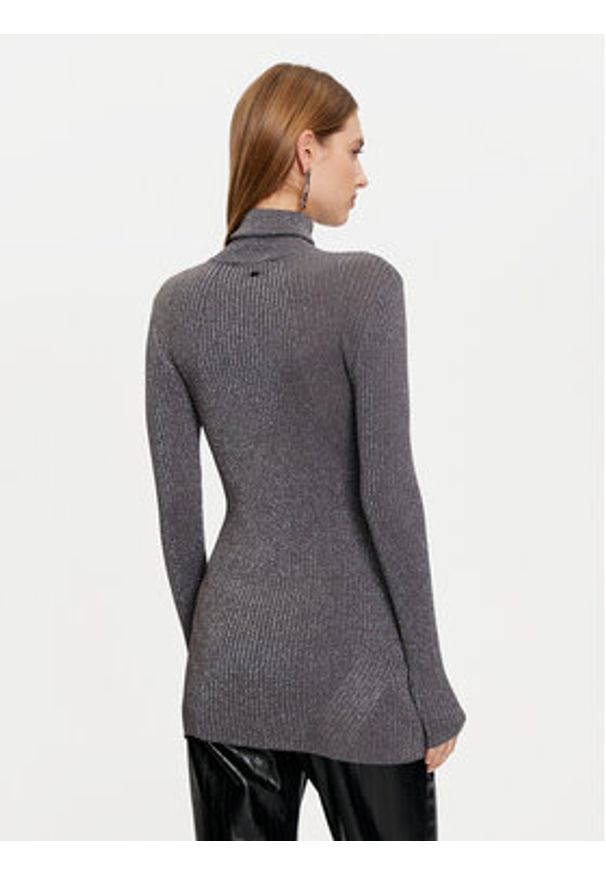 Gaudi Sukienka dzianinowa 421FD53042 Szary Slim Fit. Kolor: szary. Materiał: syntetyk