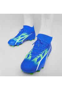 Puma - Buty piłkarskie męskie PUMA Ultra Pro Fg/Ag. Zapięcie: sznurówki. Kolor: biały, zielony, niebieski, wielokolorowy. Materiał: syntetyk, materiał. Szerokość cholewki: normalna. Sport: piłka nożna