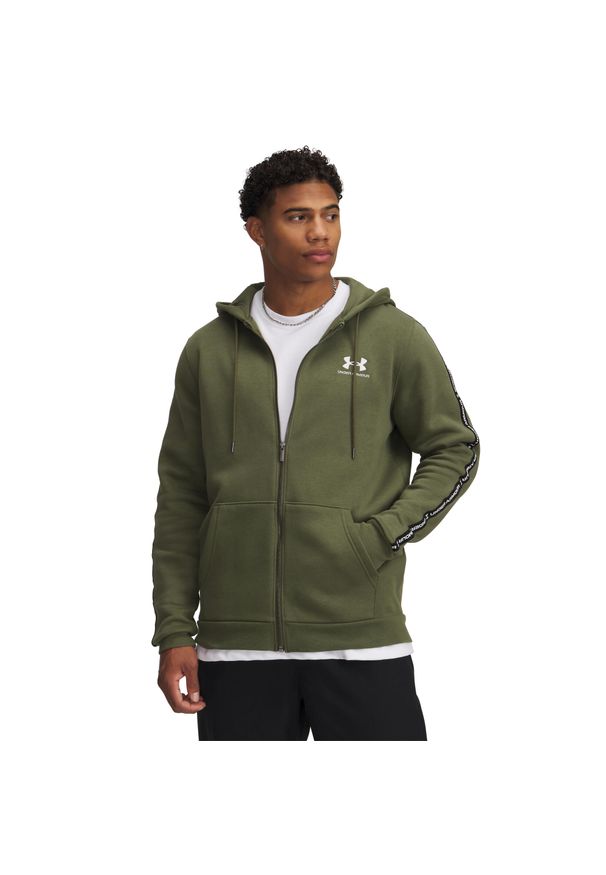 Bluza z kapturem i zamkiem błyskawicznym Under Armour Icon. Typ kołnierza: kaptur. Kolor: biały, wielokolorowy, zielony. Sport: fitness