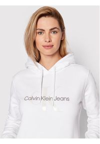 Calvin Klein Jeans Sukienka dzianinowa J20J218343 Biały Regular Fit. Kolor: biały. Materiał: bawełna #3
