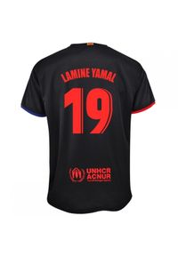 Koszulka piłkarska dla chłopca FC Barcelona Lamine Yamal 2024/25 czarny. Kolor: czarny. Sport: piłka nożna
