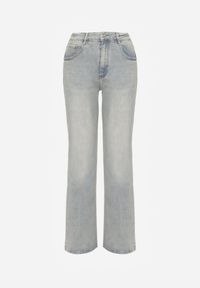 Renee - Jasnoniebieskie Szerokie Jeansy High Waist Lanosisa. Okazja: na co dzień. Stan: podwyższony. Kolor: niebieski. Styl: elegancki, casual #7