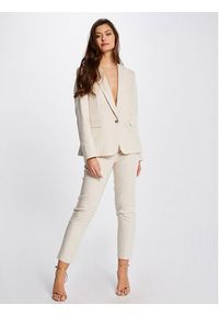 Morgan Spodnie materiałowe 211-PROSY.F Beżowy Slim Fit. Kolor: beżowy. Materiał: bawełna, materiał #8