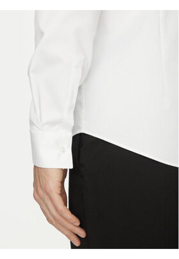 Calvin Klein Koszula K10K114298 Biały Slim Fit. Kolor: biały. Materiał: syntetyk, bawełna
