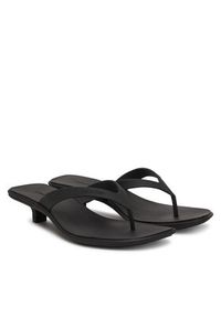 Calvin Klein Japonki Flip Flop Kitten Heel Thong Tpu HW0HW02965 Czarny. Kolor: czarny. Materiał: skóra #4