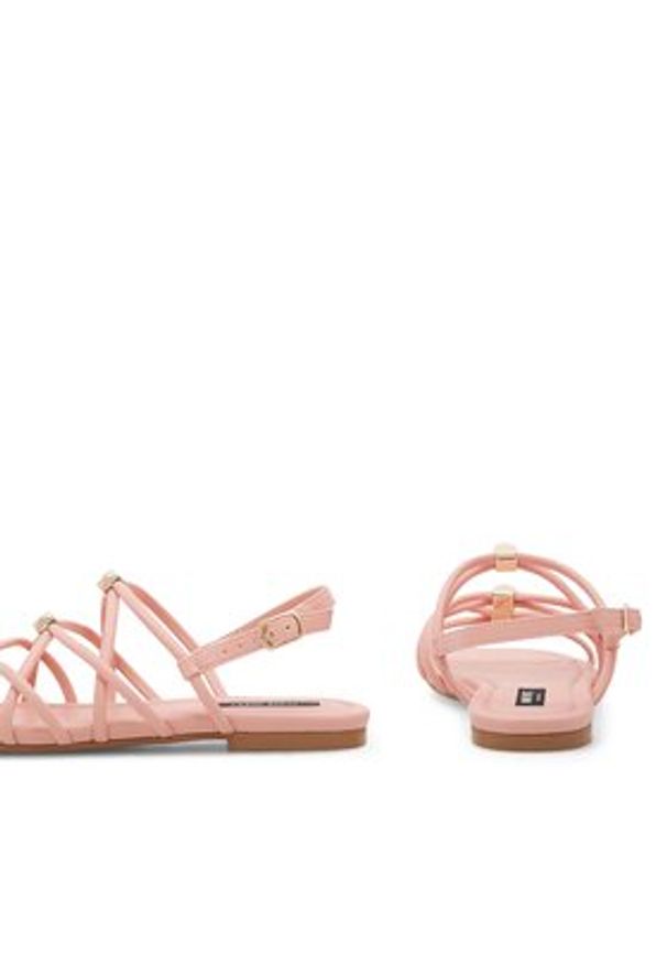 Nine West Sandały 123AL1737 Różowy. Kolor: różowy. Materiał: skóra