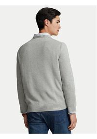 Polo Ralph Lauren Sweter 710810846004 Szary Regular Fit. Typ kołnierza: polo. Kolor: szary. Materiał: bawełna #4