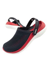 Klapki sandały chodaki damskie Crocs Literide 360 Clog. Kolor: biały, czerwony, niebieski, wielokolorowy