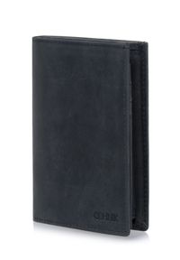 Ochnik - Skórzany portfel męski czarny. Kolor: czarny. Materiał: skóra #4