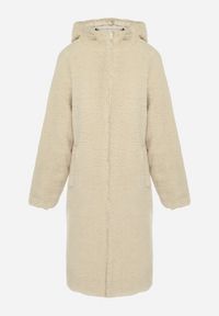 Born2be - Jasnobeżowa Dwustronna Kurtka Płaszcz z Kapturem Eldorra. Typ kołnierza: kaptur. Kolor: beżowy. Materiał: futro #3