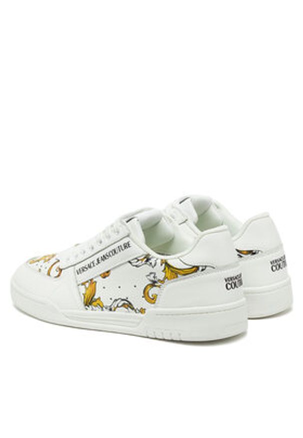 Versace Jeans Couture Sneakersy 78YA3SD4 Biały. Kolor: biały. Materiał: skóra