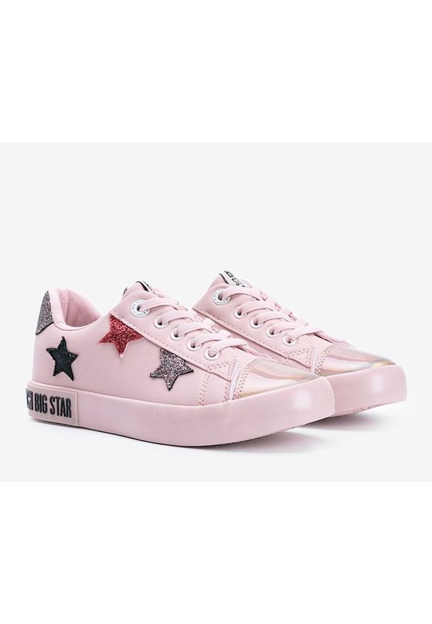 Big-Star - Big Star sneakersy niskie dziecięce Light różowe. Kolor: różowy. Wzór: aplikacja, kolorowy. Styl: elegancki