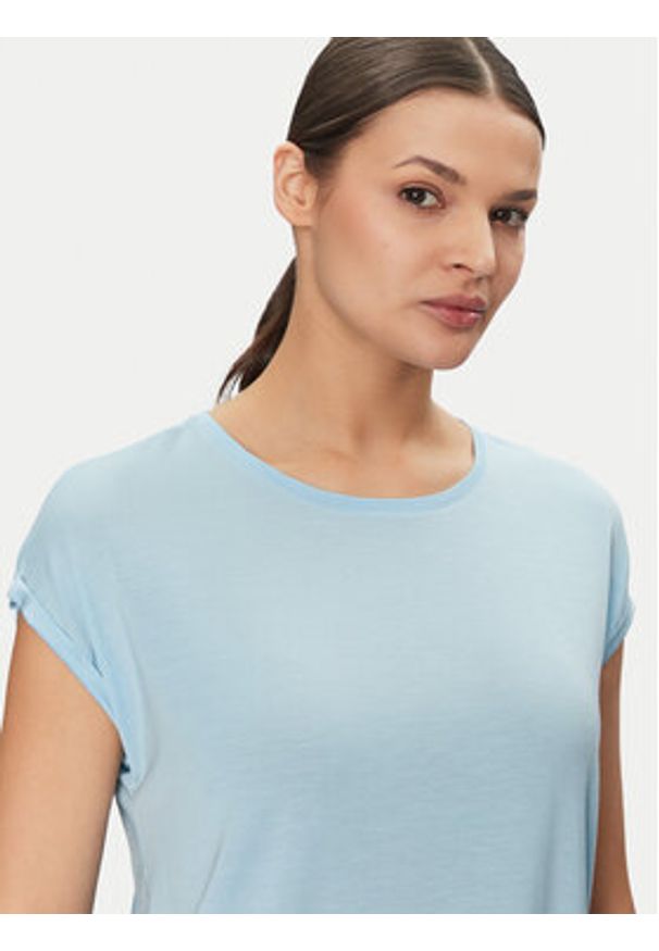 Vero Moda T-Shirt Ava 10284468 Niebieski Regular Fit. Kolor: niebieski. Materiał: lyocell