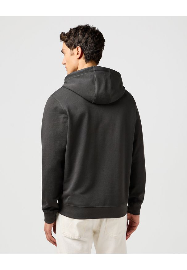 Wrangler - MESKA BLUZA WRANGLER SIGN OFF HOODIE FADED BLACK 112364289