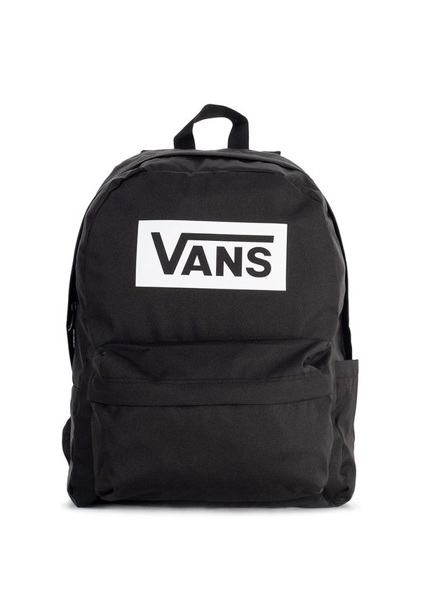 Plecak Vans Old Skool Boxed Backpack VN0A7SCHBLK1 - czarny. Kolor: czarny. Materiał: materiał, poliester. Wzór: aplikacja. Styl: casual