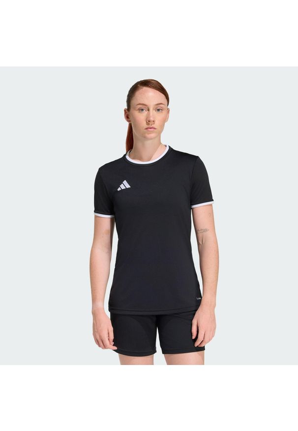 Adidas - Koszulka Entrada26. Kolor: czarny, wielokolorowy, biały. Technologia: ClimaCool (Adidas). Sport: piłka nożna