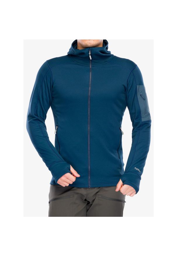 Bluza polarowa męska Rab Modulus Hoody. Kolor: niebieski. Materiał: polar