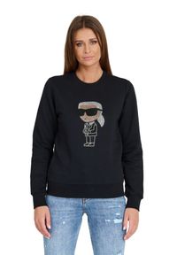Karl Lagerfeld - KARL LAGERFELD Czarna damska bluza Ikonik 2.0, Rozmiar XS. Kolor: czarny #5