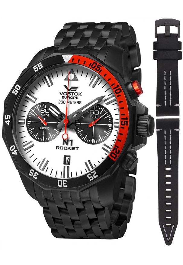 Zegarek męski Vostok Europe 6S21-225C620B czarny. Kolor: czarny