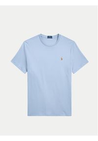 Polo Ralph Lauren T-Shirt 710740727080 Błękitny Slim Fit. Typ kołnierza: polo. Kolor: niebieski. Materiał: bawełna