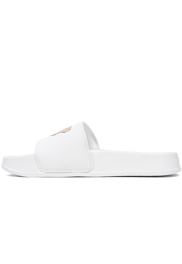 Klapki damskie New Balance SWM200J3 – białe. Okazja: na co dzień. Kolor: biały. Wzór: aplikacja, gładki. Sezon: lato. Styl: casual, sportowy