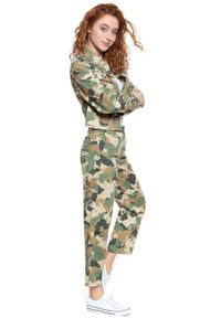 Lee - DAMSKA KURTKA JEANSOWA LEE CROPPED RIDER JACKET CAMOUFLAGE L54CCW03 112112756. Materiał: jeans. Wzór: moro #5
