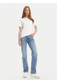 Calvin Klein Jeans T-Shirt Classic Logo LV047C854G Biały Regular Fit. Kolor: biały. Materiał: bawełna #5