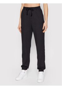 Adidas - adidas Spodnie dresowe Rib Cuffed HE9505 Czarny Regular Fit. Kolor: czarny. Materiał: bawełna