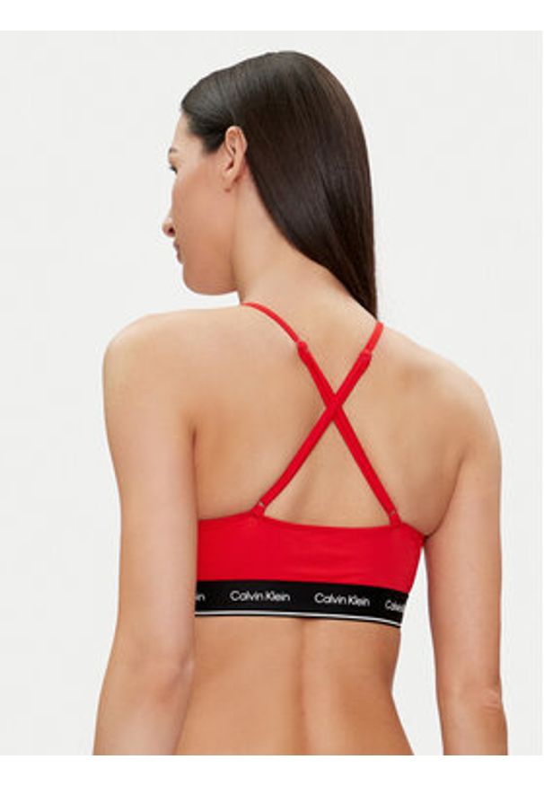 Calvin Klein Swimwear Góra od bikini KW0KW02426 Czerwony. Kolor: czerwony. Materiał: syntetyk