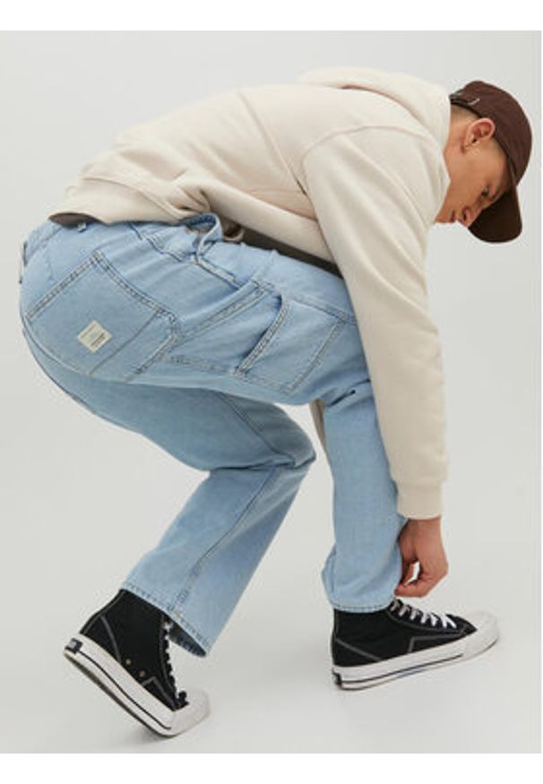 Jack & Jones Jeansy Eddie 12229556 Błękitny Loose Fit. Kolor: niebieski